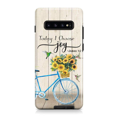 Today I Choose Joy James 12 Hummingbird Sunflower Phone Case - Scripture Phone Cases - Iphone Cases Christian