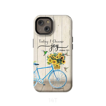 Today I Choose Joy James 12 Hummingbird Sunflower Phone Case - Scripture Phone Cases - Iphone Cases Christian