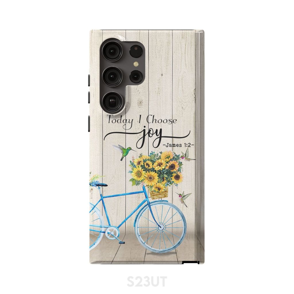 Today I Choose Joy James 12 Hummingbird Sunflower Phone Case - Scripture Phone Cases - Iphone Cases Christian