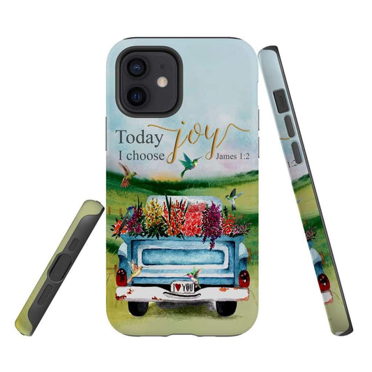Today I Choose Joy James 12 Phone Case - Inspirational Bible Scripture iPhone Cases