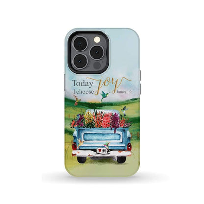 Today I Choose Joy James 12 Phone Case - Inspirational Bible Scripture iPhone Cases