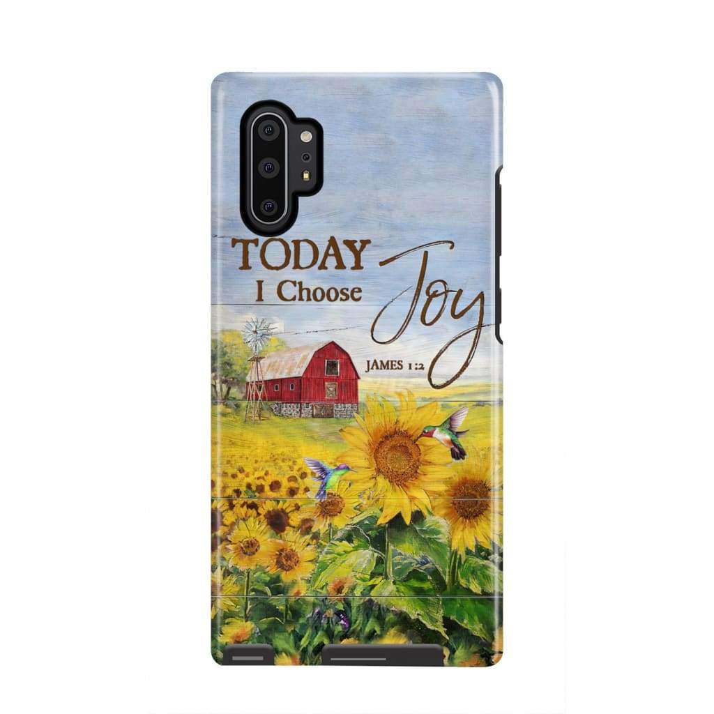 Today I Choose Joy James 12 Sunflower Farmhouse Phone Case - Scripture Phone Cases - Iphone Cases Christian