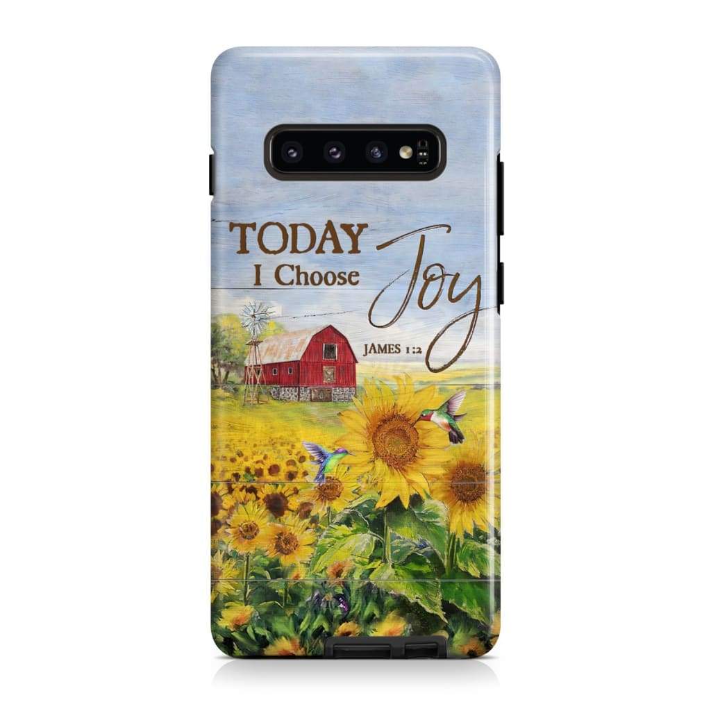 Today I Choose Joy James 12 Sunflower Farmhouse Phone Case - Scripture Phone Cases - Iphone Cases Christian