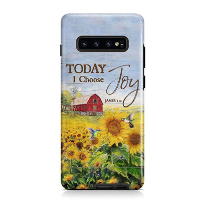 Today I Choose Joy James 12 Sunflower Farmhouse Phone Case - Scripture Phone Cases - Iphone Cases Christian