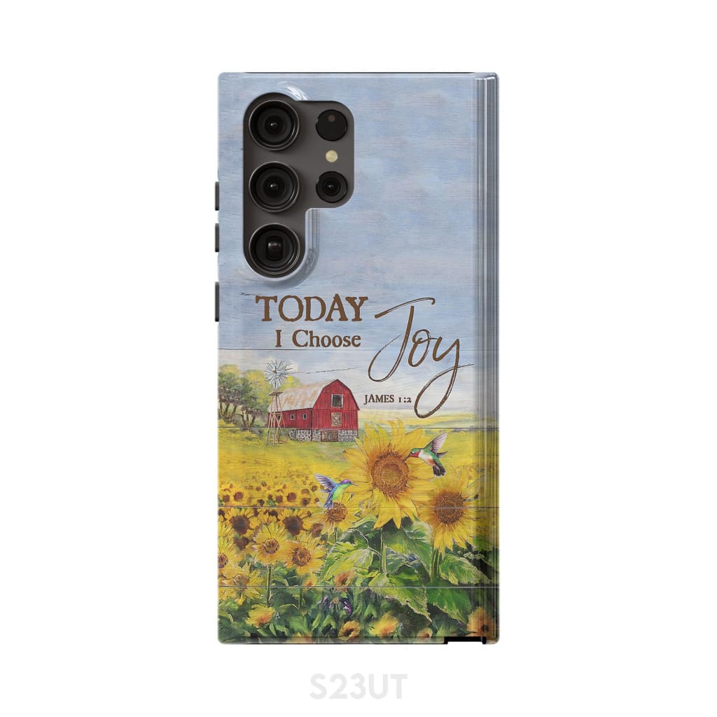 Today I Choose Joy James 12 Sunflower Farmhouse Phone Case - Scripture Phone Cases - Iphone Cases Christian