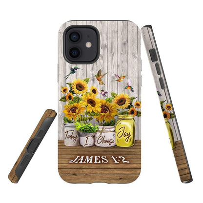 Today I Choose Joy James 12 Sunflower Hummingbird Phone Case - Christian Phone Cases- Iphone Samsung Cases Christian