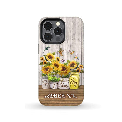 Today I Choose Joy James 12 Sunflower Hummingbird Phone Case - Christian Phone Cases- Iphone Samsung Cases Christian
