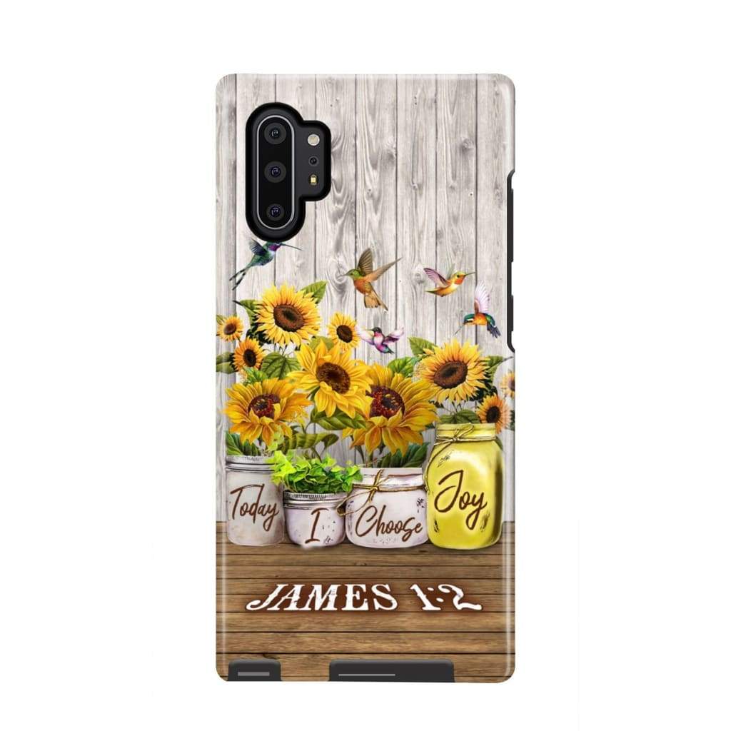 Today I Choose Joy James 12 Sunflower Hummingbird Phone Case - Christian Phone Cases- Iphone Samsung Cases Christian