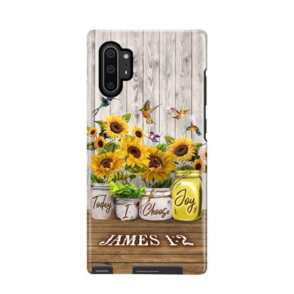 Today I Choose Joy James 12 Sunflower Hummingbird Phone Case - Christian Phone Cases- Iphone Samsung Cases Christian