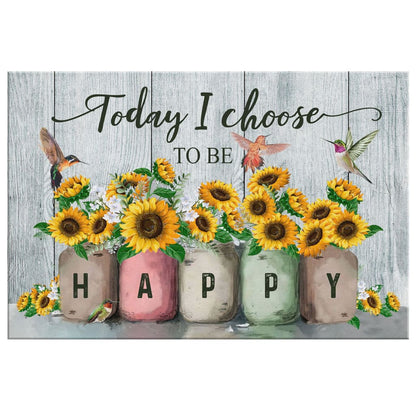 Today I Choose To Be Happy Canvas Wall Art - Christian Canvas - Faith Canvas