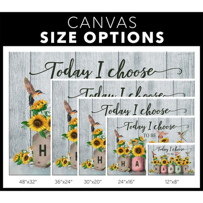 Today I Choose To Be Happy Canvas Wall Art - Christian Canvas - Faith Canvas