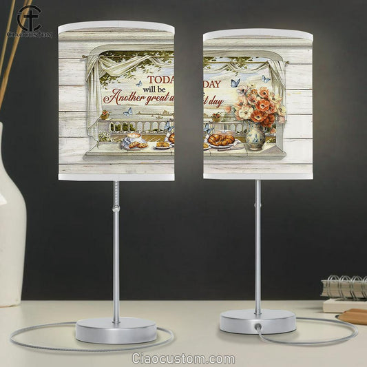 Today Will Be Another Great Day Sea View Painting Lamp Art Table Lamp - Christian Lamp Art - Religious Art