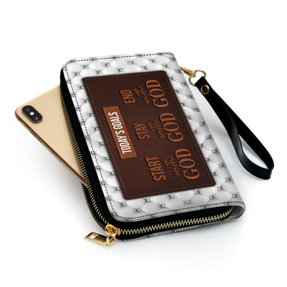 Today's Goals Clutch Purse For Women - Personalized Name - Christian Gifts For Women