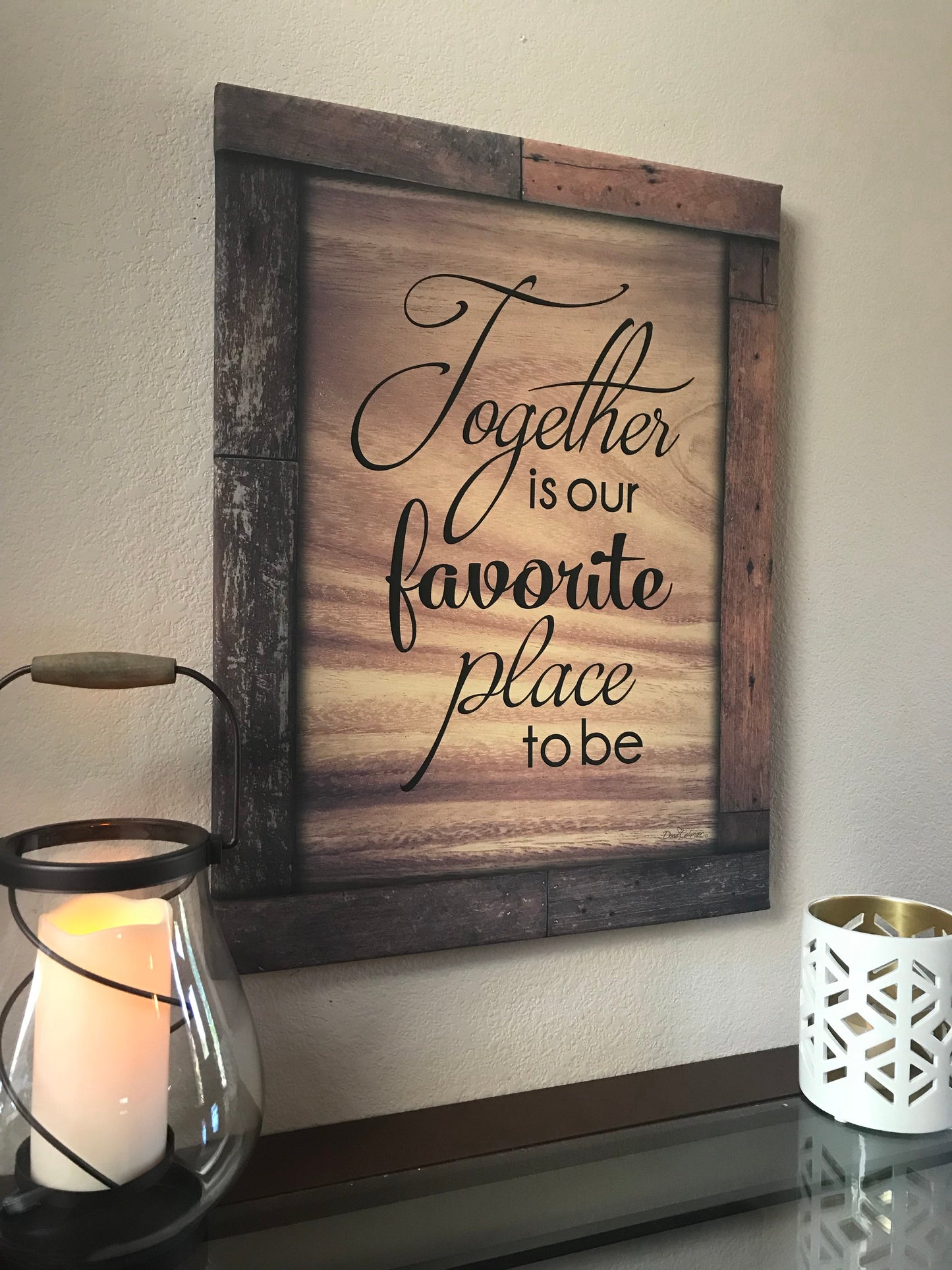 Together Is Our Favorite Place Canvas Wall Art - Christian Wall Decor - Religious Gift