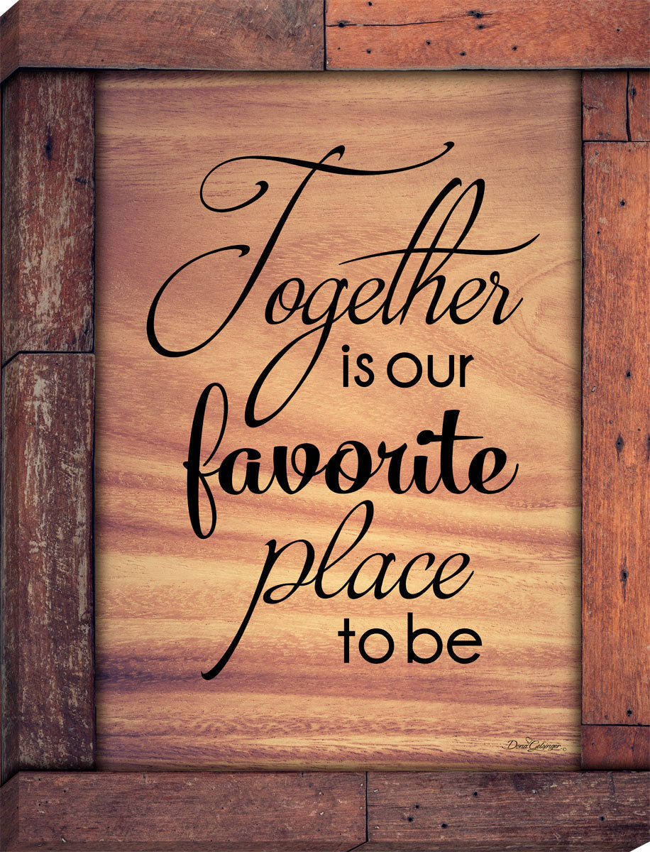 Together Is Our Favorite Place Canvas Wall Art - Christian Wall Decor - Religious Gift