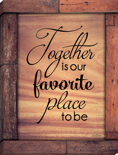 Together Is Our Favorite Place Canvas Wall Art - Christian Wall Decor - Religious Gift