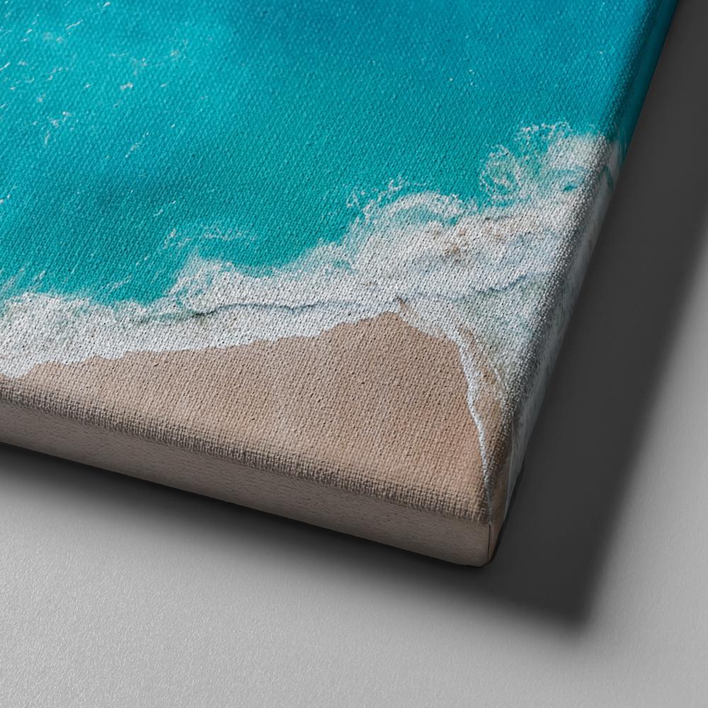 Top-Down Beach View & The Lords Prayer Wall Art - Christian Canvas Wall Art