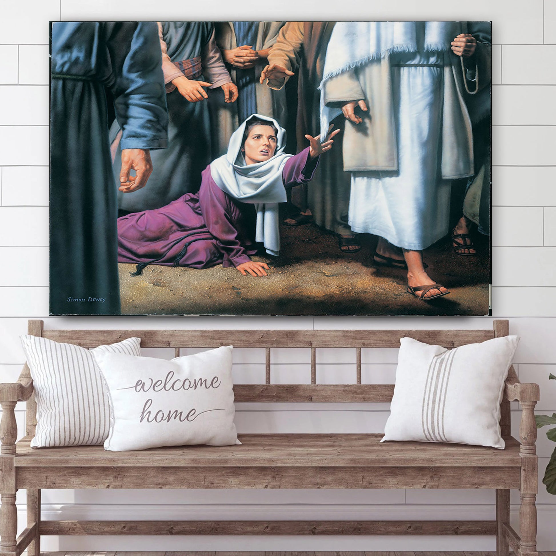 Touch Of Faith  Canvas Picture - Jesus Christ Canvas Art - Christian Wall Art