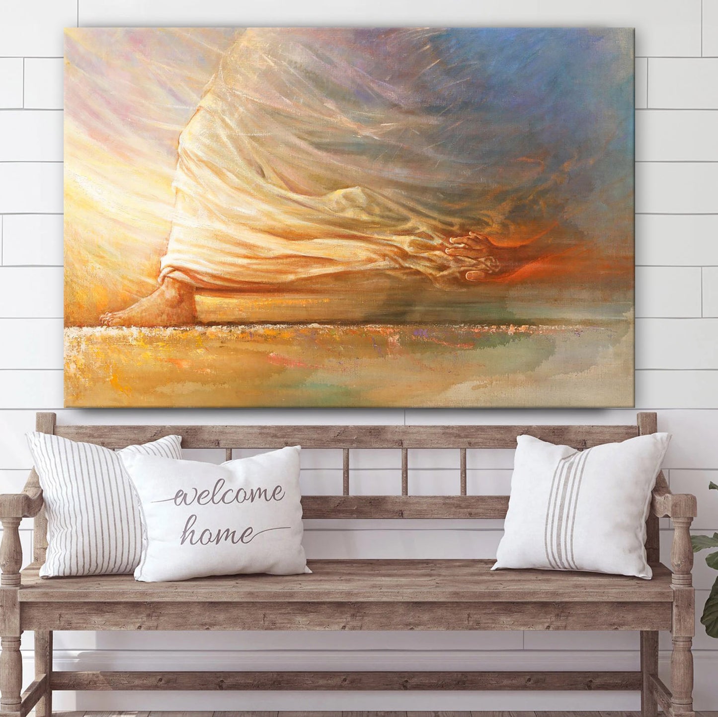 Touch Of Faith Canvas Wall Art - Jesus Picture - Christian Wall Decor