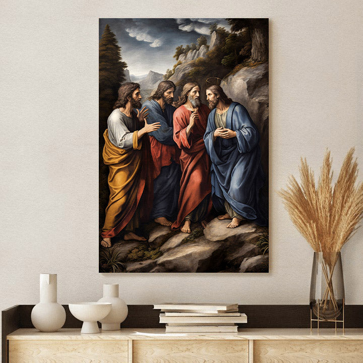 Transfiguration Of Jesus Christ Art Italian Renaissance - Canvas Pictures - Jesus Canvas Art - Christian Wall Art