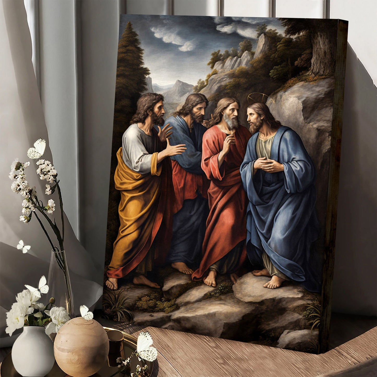Transfiguration Of Jesus Christ Art Italian Renaissance - Canvas Pictures - Jesus Canvas Art - Christian Wall Art