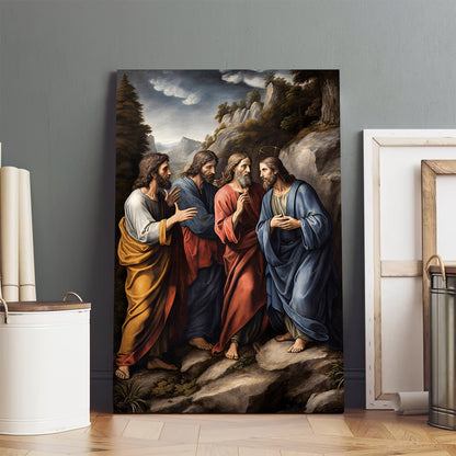 Transfiguration Of Jesus Christ Art Italian Renaissance - Canvas Pictures - Jesus Canvas Art - Christian Wall Art