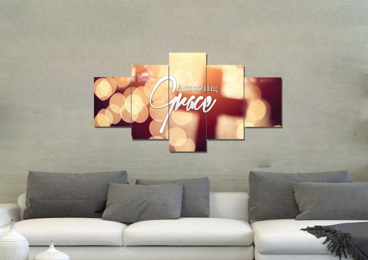 Transparent Amazing Grace Wall Art & Decor - Christian Canvas Wall Art