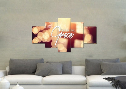 Transparent Amazing Grace Wall Art & Decor - Christian Canvas Wall Art