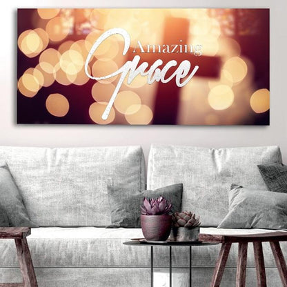 Transparent Amazing Grace Wall Art & Decor - Christian Canvas Wall Art