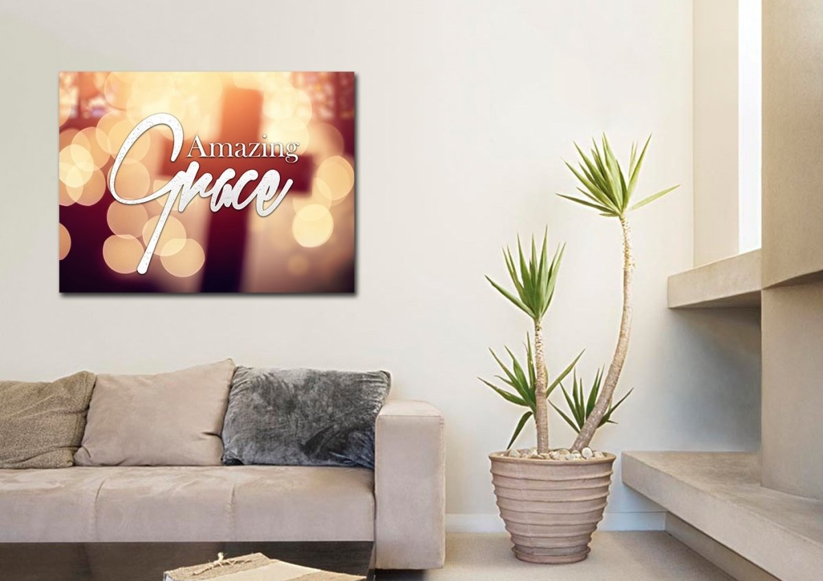 Transparent Amazing Grace Wall Art & Decor - Christian Canvas Wall Art