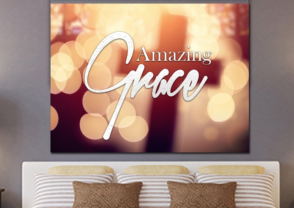 Transparent Amazing Grace Wall Art & Decor - Christian Canvas Wall Art
