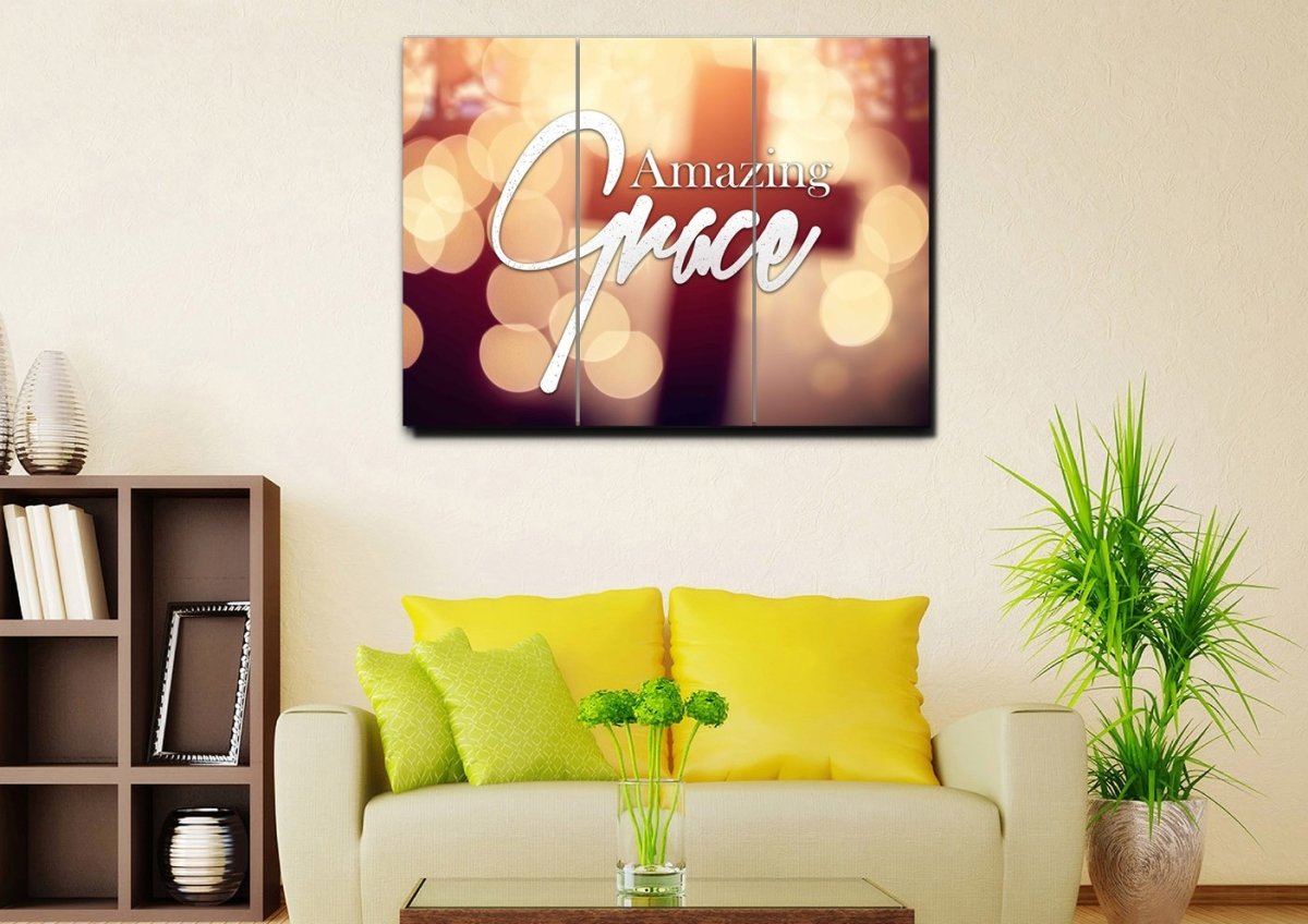 Transparent Amazing Grace Wall Art & Decor - Christian Canvas Wall Art