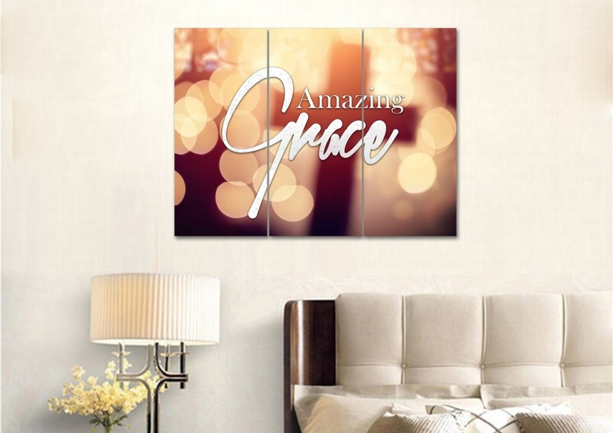 Transparent Amazing Grace Wall Art & Decor - Christian Canvas Wall Art