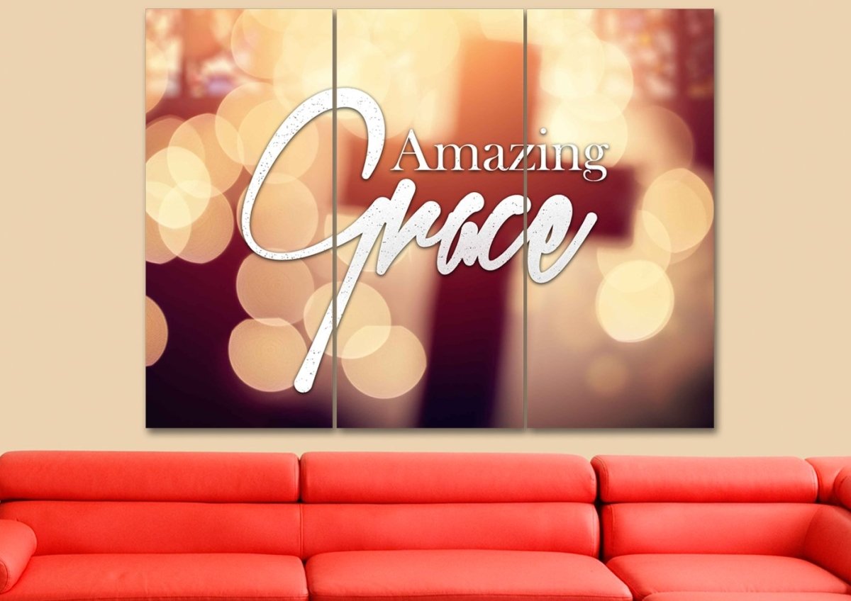 Transparent Amazing Grace Wall Art & Decor - Christian Canvas Wall Art