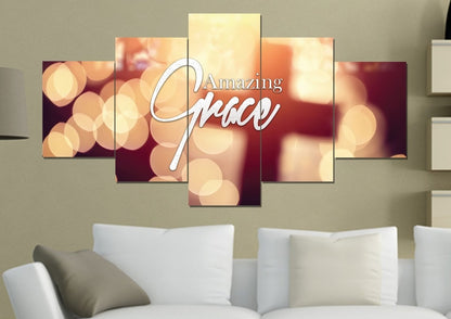 Transparent Amazing Grace Wall Art & Decor - Christian Canvas Wall Art