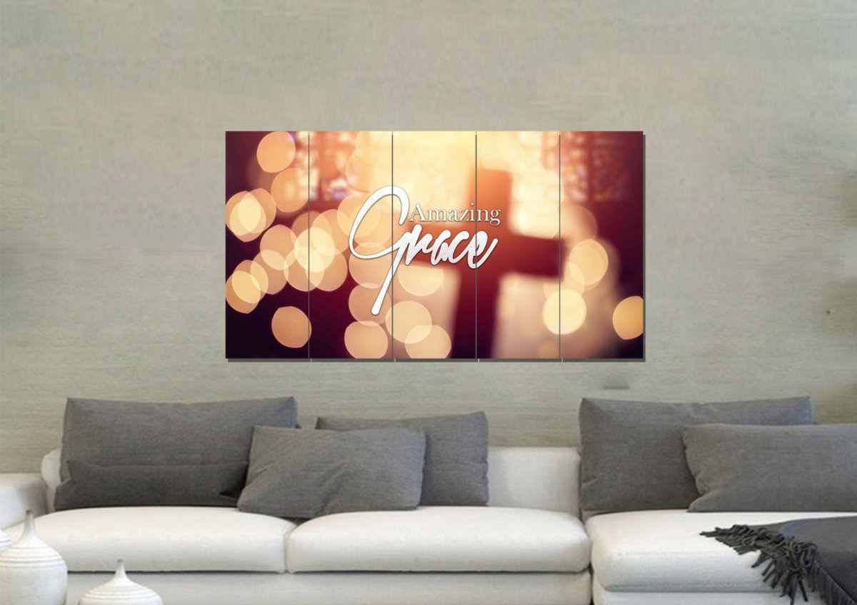 Transparent Amazing Grace Wall Art & Decor - Christian Canvas Wall Art