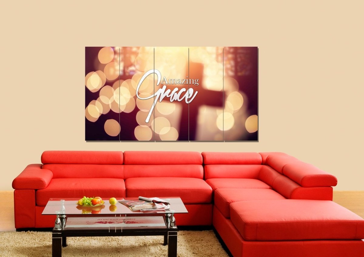 Transparent Amazing Grace Wall Art & Decor - Christian Canvas Wall Art