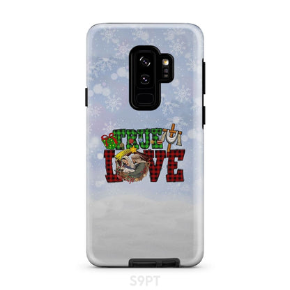 True Love - Buffalo Plaid - Christmas Phone Case - Inspirational Bible Scripture iPhone Cases