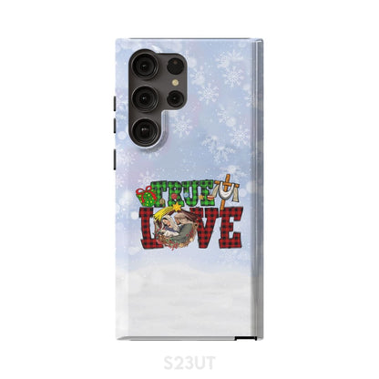 True Love - Buffalo Plaid - Christmas Phone Case - Inspirational Bible Scripture iPhone Cases