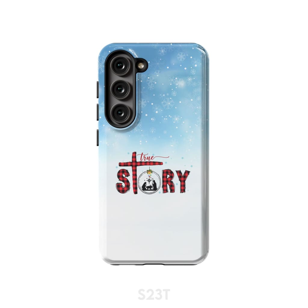True Story Christmas Phone Case - Inspirational Bible Scripture iPhone Cases