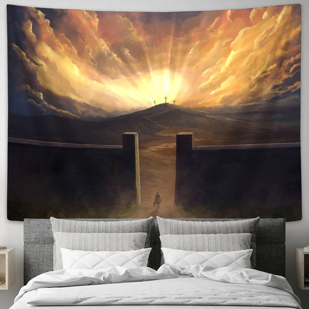 Truly This Man Was The Son Of God Mark 15 39 - Christian Wall Tapestry - God Tapestry - Tapestry Wall Hanging