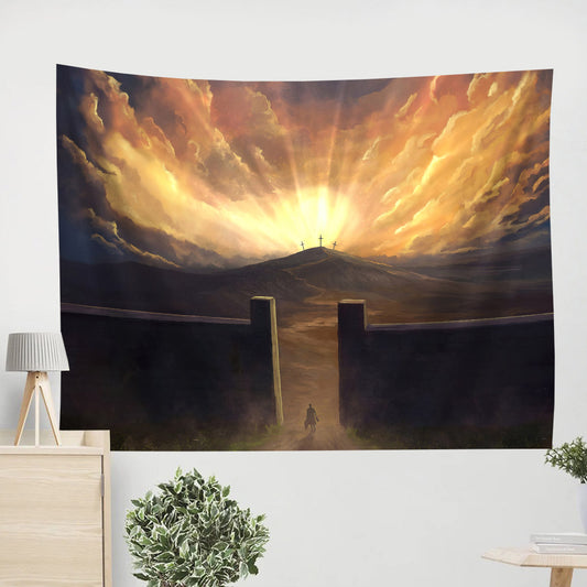 Truly This Man Was The Son Of God Mark 15 39 - Christian Wall Tapestry - God Tapestry - Tapestry Wall Hanging