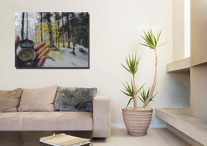 Trust God He Is Trustworthy Wall Art Canvas Print - Christian Canvas Wall Art
