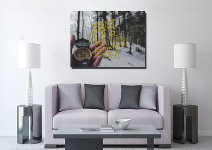 Trust God He Is Trustworthy Wall Art Canvas Print - Christian Canvas Wall Art
