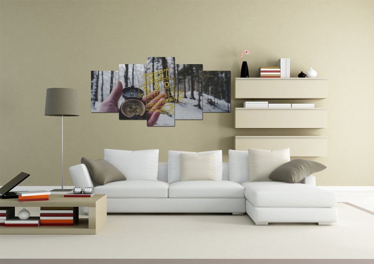 Trust God He Is Trustworthy Wall Art Canvas Print - Christian Canvas Wall Art