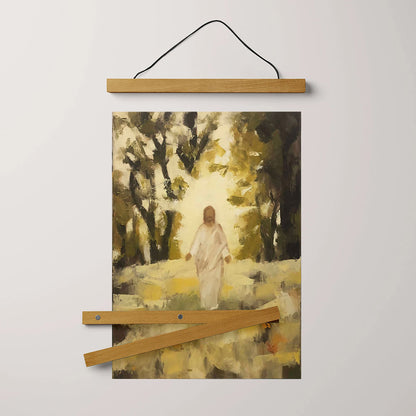 Trust Him Hanging Canvas Wall Art - Jesus Picture - Jesus Portrait Canvas - Religious Canvas