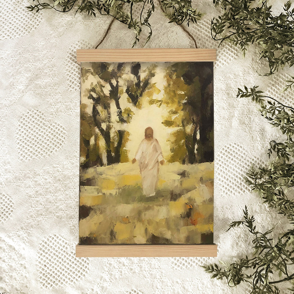 Trust Him Hanging Canvas Wall Art - Jesus Picture - Jesus Portrait Canvas - Religious Canvas