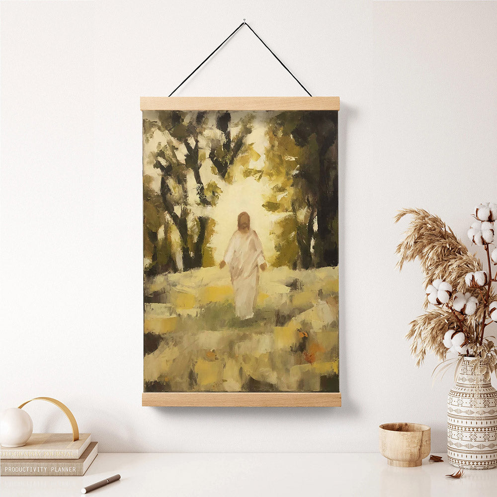 Trust Him Hanging Canvas Wall Art - Jesus Picture - Jesus Portrait Canvas - Religious Canvas