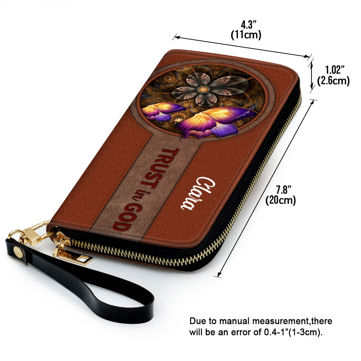 Trust In God Clutch Purse For Women - Personalized Name - Christian Gifts For Women