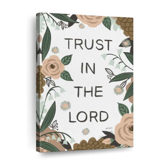 Trust In The Lord Verse I Wall Art Canvas - Christian Wall Hangings - Bible Verse Wall Art Canvas